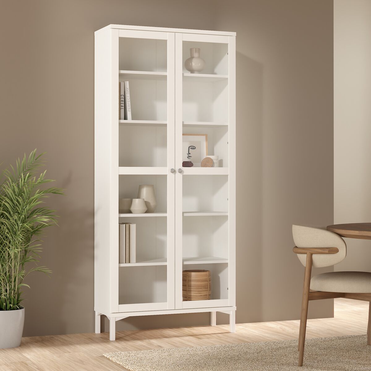 Roma Vitriini 88x36x202 Cm Valkoinen Veke